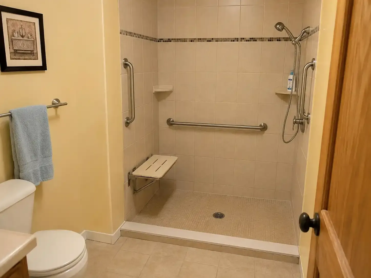Image installateur douche senior 1 baignoire porte senior